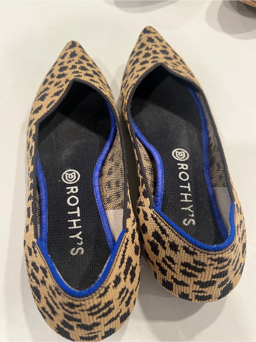 Rothy’s Animal Print Pointed Flats Sz 10.5